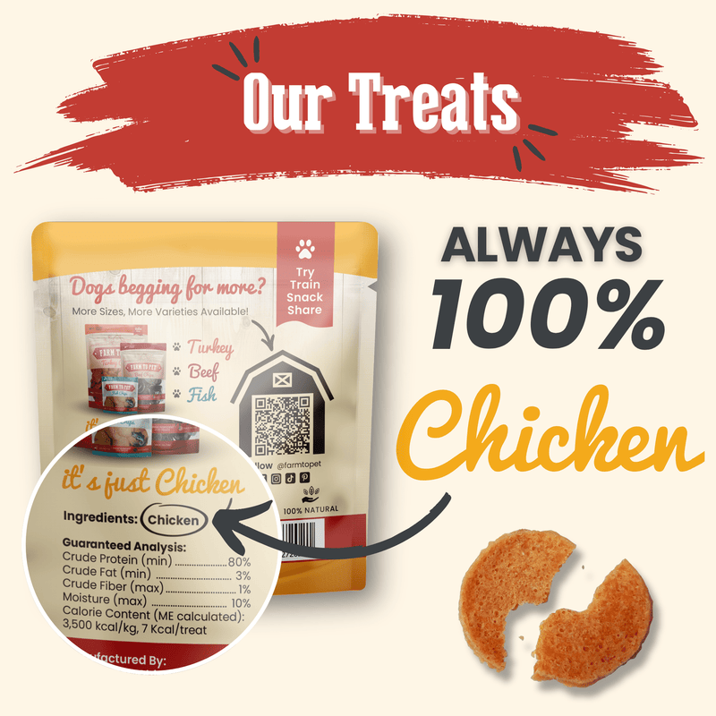 Farm To Pet Chicken Chips Snack Pack Bundles | Dog Party Favors & Training Treats Snack Pack