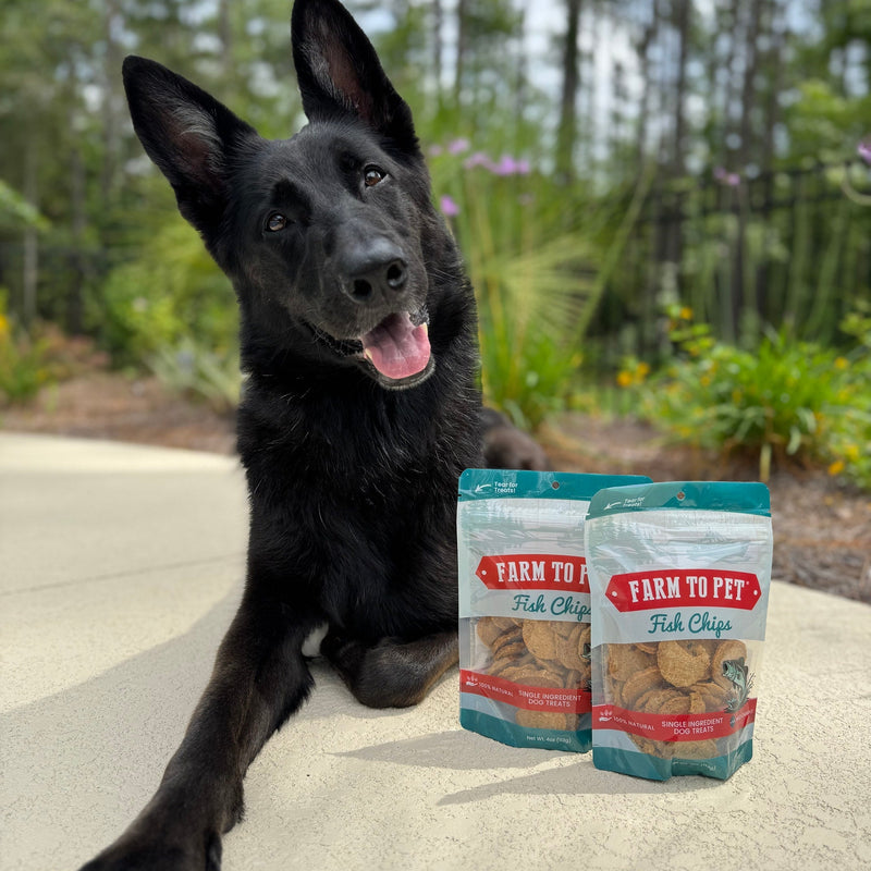 Farm To Pet Fish Chips for Dogs | Wild-Caught Fish Dog Treats Chip