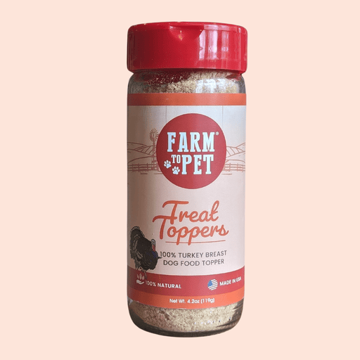 Farm To Pet Treat Topper Turkey Dog Food Topper | Healthy Meal Supplement for Dogs Topper