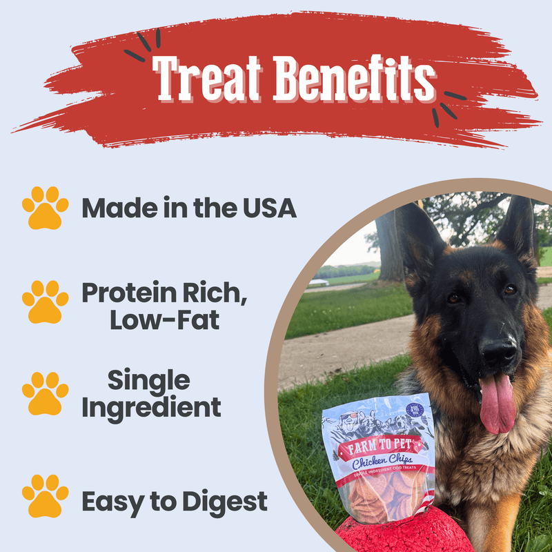 Farm To Pet Americana Chicken Chips for Dogs | Celebrate with USA-made Dog Treats Chip