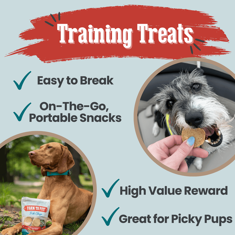 Farm To Pet Fish Chips for Dogs | Wild-Caught Fish Dog Treats Chip