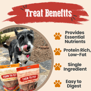 Farm To Pet Turkey & Chicken Chip Dog Treat Duo | Single-Ingredient Poultry Treats for Dogs Chip