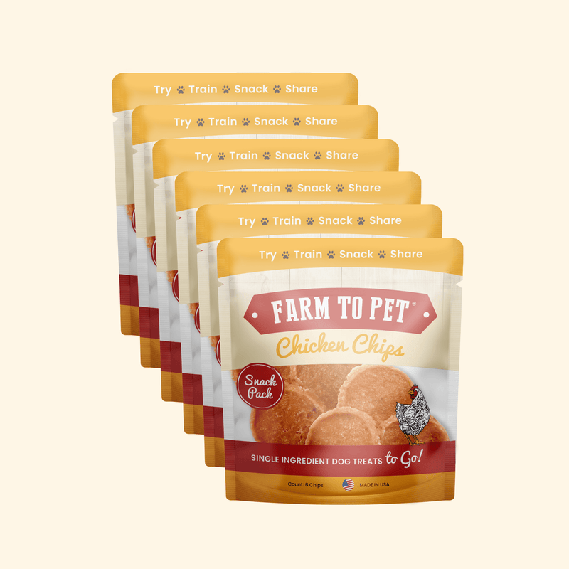 Farm To Pet Chicken Chips Snack Pack Bundles | Dog Party Favors & Training Treats Snack Pack