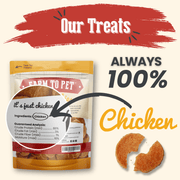 Farm To Pet Chicken Chips for Dogs | All-Natural Single-Ingredient Dog Treats Chip