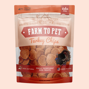 Farm To Pet Turkey Chips for Dogs | All-Natural Single-Ingredient Healthy Dog Treats Chip