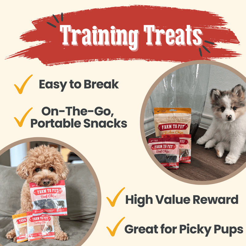 Farm To Pet Puppy Packs 'n Snacks Dog Treat Starter Pack | Single-Ingredient Training Treats Bundle