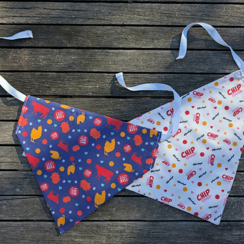 Farm To Pet Tie-on Dog Bandana | Adjustable String-tie Bandana for Dogs and Cats Bandana