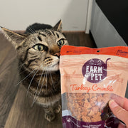 Farm To Pet Turkey Crumbles for Cats | Grain-Free Cat Treats Crumble
