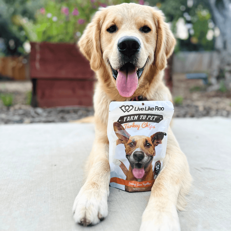 Live Like Roo Live Like Roo Turkey Chips for Dogs | Dog Treats That Give Back ...