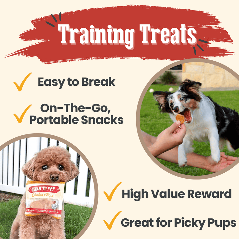 Farm To Pet Chicken Chips Snack Pack Bundles | Dog Party Favors & Training Treats Snack Pack