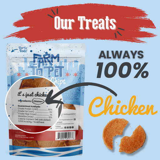 Farm To Pet Chicago Chicken Chips for Dogs | Dog Treats To Celebrate Our Hometown Chip