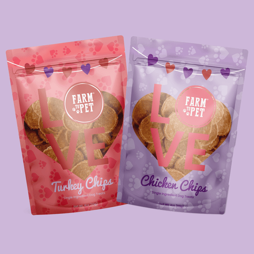 Farm To Pet Puppy Love Dog Treat Duo | Poultry Chip Variety Pack Chip