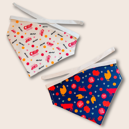 Farm To Pet Tie-on Dog Bandana | Adjustable String-tie Bandana for Dogs and Cats Bandana
