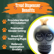 Farm To Pet Dog Treat Dispensers Treat Dispenser Dark Slate Gray Black Skull,Glow-In-The-Dark Bone,Brown Football,Blue Ice Cream,Glow-In-The-Dark Ball,Orange Flower Pot
