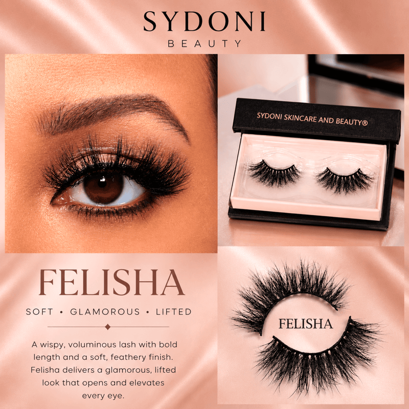 Sydoni Skincare and Beauty SYDONI "FELISHA" LUXURY MINK LASHES - Soft, Glamorous, Lifted Mink Lashes