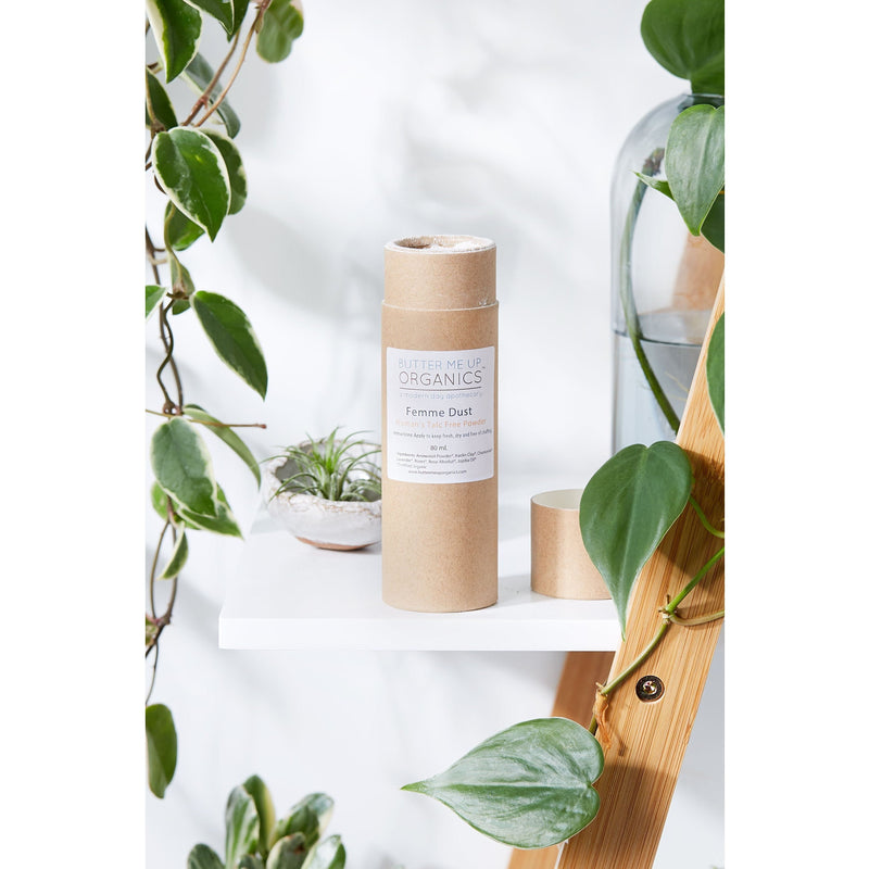 Butter Me Up Organics Femme Dust / Organic Talc Free Powder / No Chaffing / Freshening Powder Body