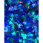 Lunautics Zenon - Chunky Purple Glitter with Glow-in-Dark Stars and Silver Moons Chunky Glitter