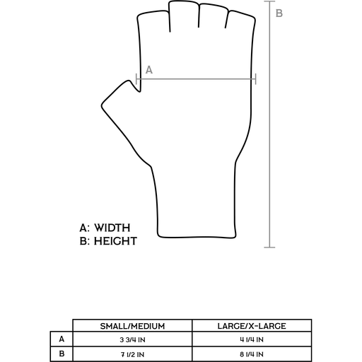 Charcoal Melange Fingerless Glove with Natural Deerskin Palm