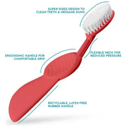 Radius Radius Flex Brush Soft Left Hand Toothbrush (Assorted Colors) Toothbrush