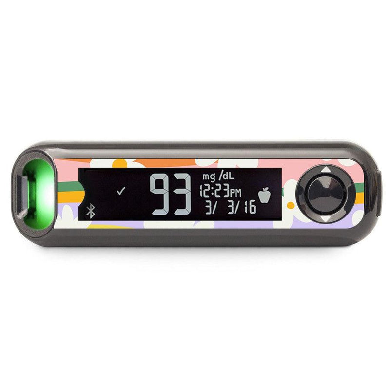 Peelz Floral Swirls Bayer Contour© Next One Glucometer Peelz/Stickers