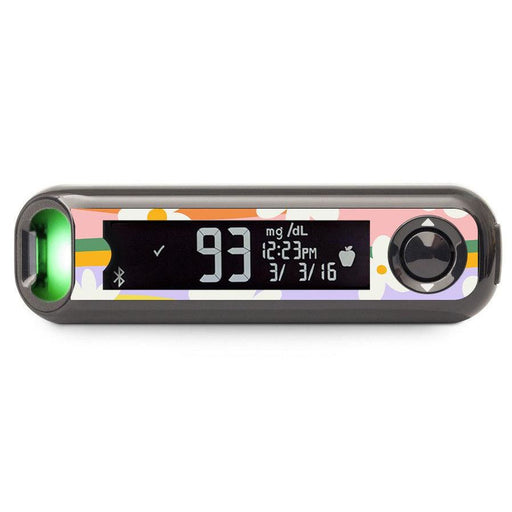 Peelz Floral Swirls Bayer Contour© Next One Glucometer Peelz/Stickers