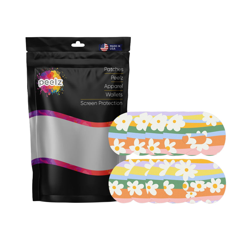Peelz Floral Swirls Medtronic Guardian Connect Patch Tape - Pump Peelz Patch Medical Tape