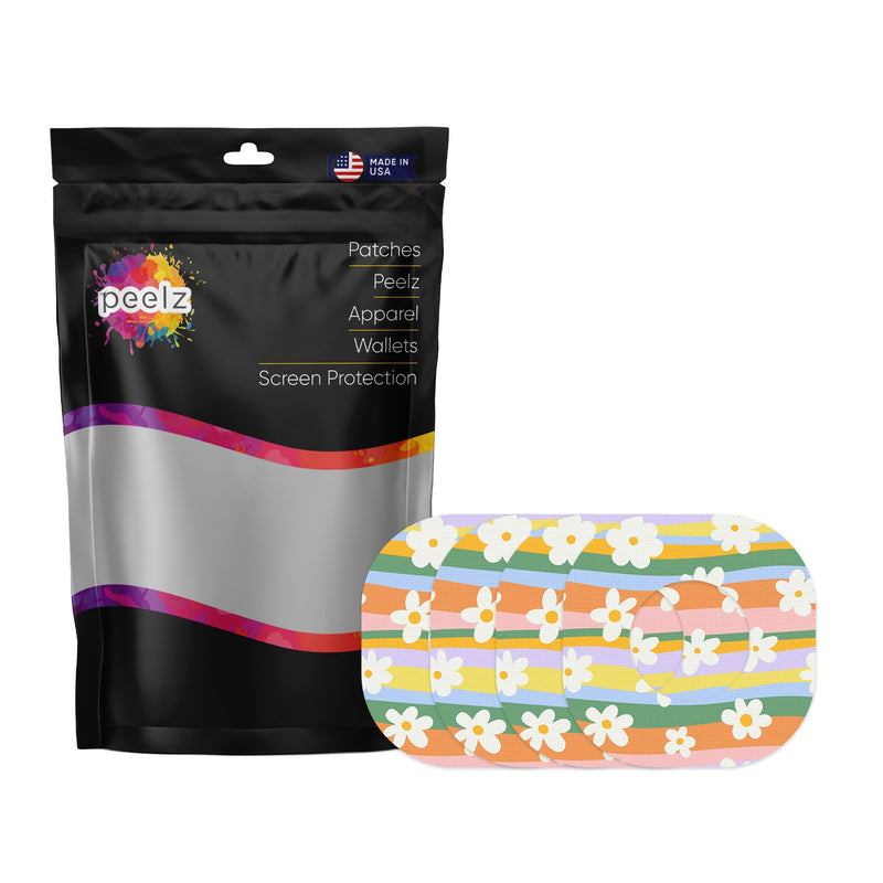 Peelz Floral Swirls Dexcom G7 and Stelo Patch Tape - Pump Peelz Patch Medical Tape