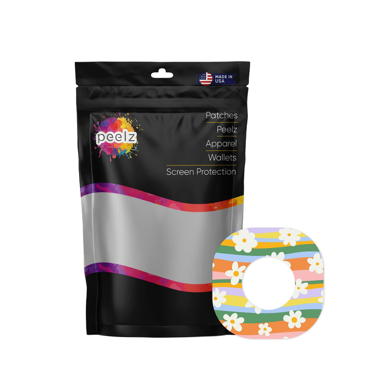 Peelz Floral Swirls Dexcom G7 and Stelo Patch Tape - Pump Peelz Patch Medical Tape