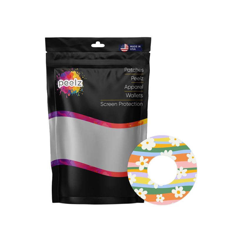 Peelz Floral Swirls Patch  Tape Designed for the FreeStyle Libre 2 Patch Medical Tape