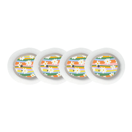 Peelz Floral Swirls Sticker Designed for the DEXCOM G7 and Stelo Transmitter Peelz/Stickers
