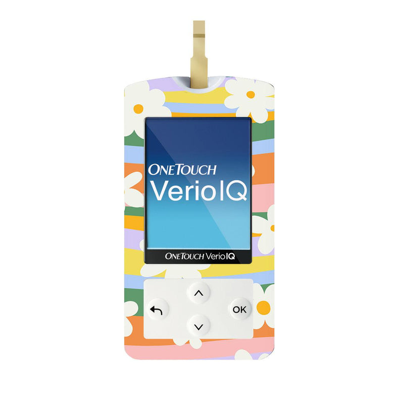 Peelz Floral Swirls for OneTouch Verio IQ Glucometer Peelz/Stickers
