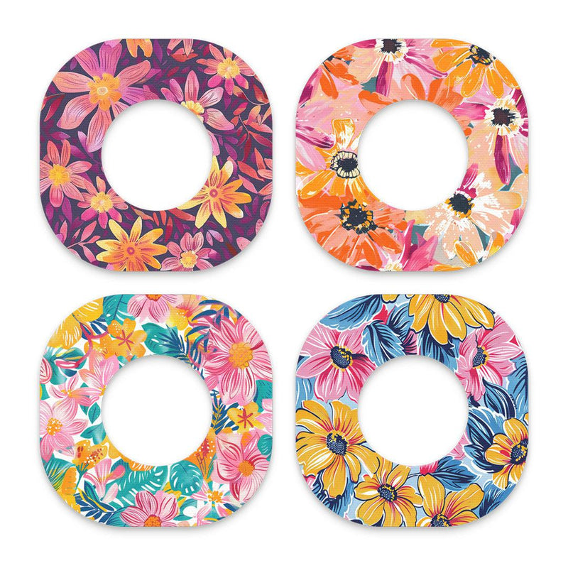 Peelz Floral Variety Dexcom G7 and Stelo Patch Tape - Pump Peelz Patch Medical Tape