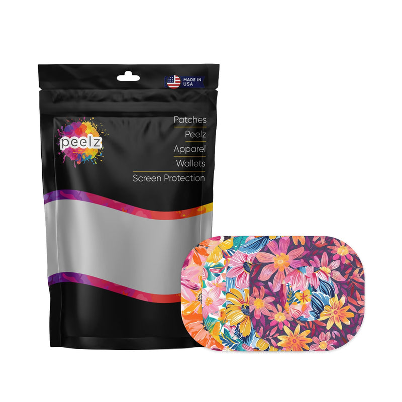 Peelz Floral Variety Dexcom G7 and Stelo Patch Tape - Pump Peelz Patch Medical Tape