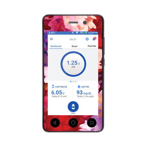 Peelz Flower Bouquet Sticker for Omnipod DASH® PDM – Pump Peelz Peelz/Stickers