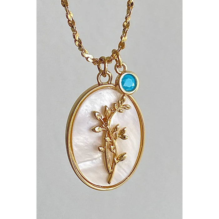 Flower Shell Pendant Copper Necklace