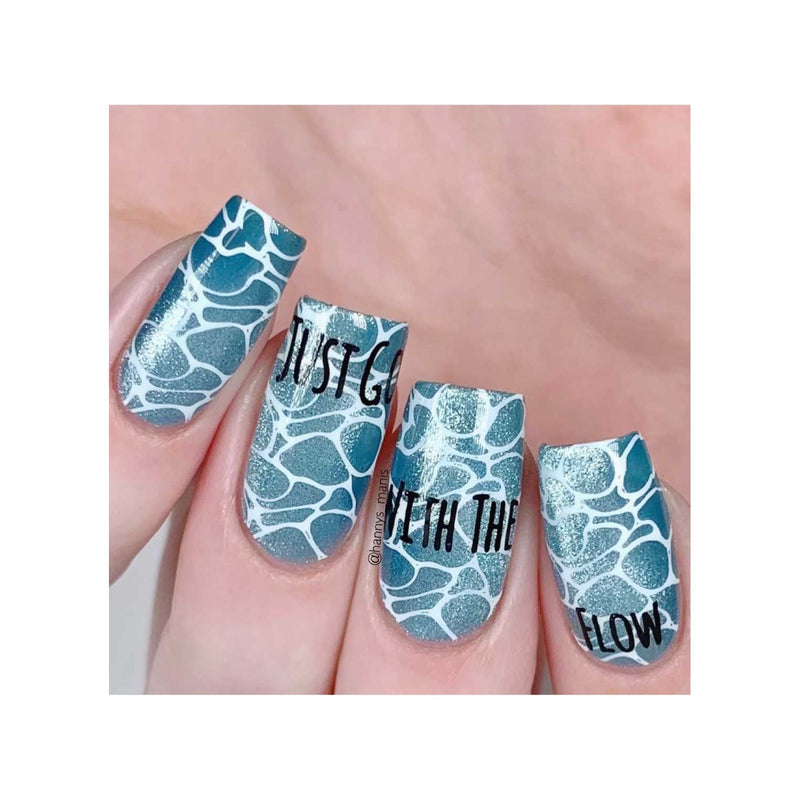 UberChic Beauty Fluid Movement - Liquid Textures Stamping Plate