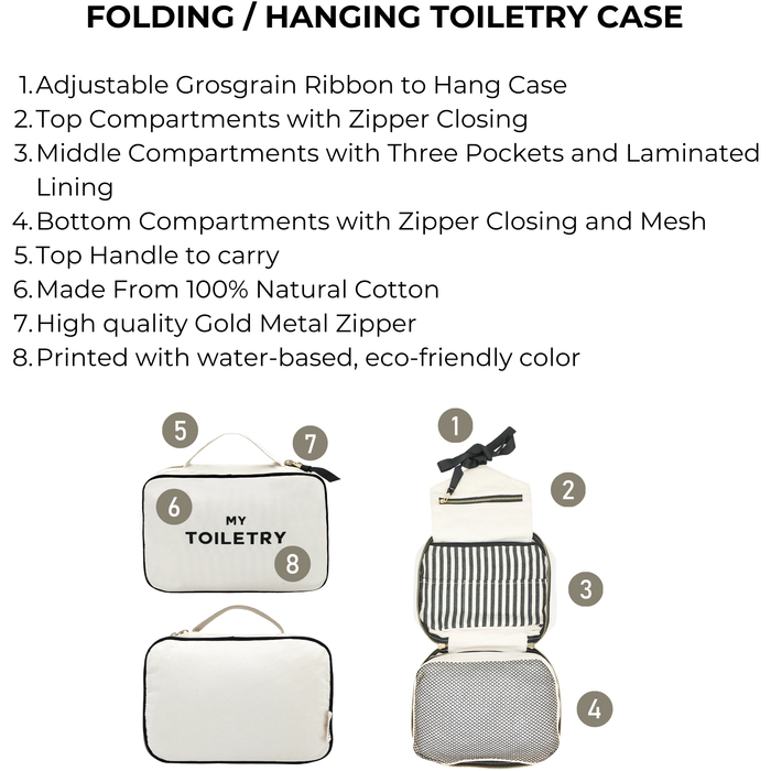 Bag-All - Folding/Hanging Toiletry Case, Cream