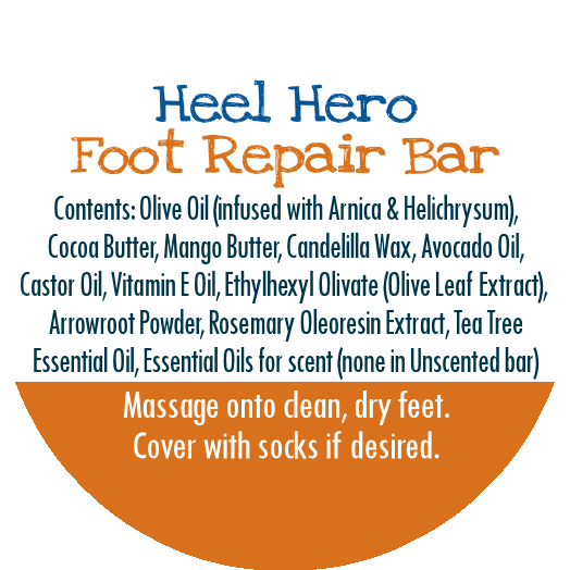 By Robin Creations Heel Hero - Foot Repair Solid Lotion Bar with Soothing Arnica & Calendula Foot Care