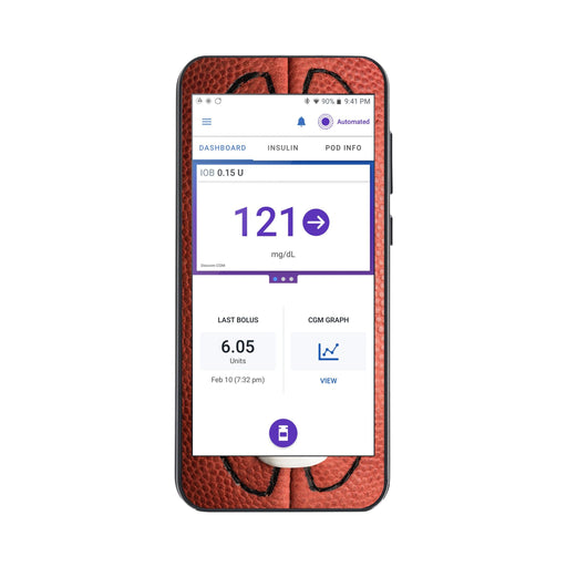 Peelz Football Sticker for Omnipod® 5 Controller – Pump Peelz Peelz/Stickers