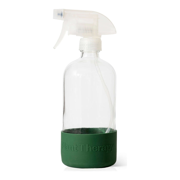 Glass Spray Bottle with Forest Green Sleeve