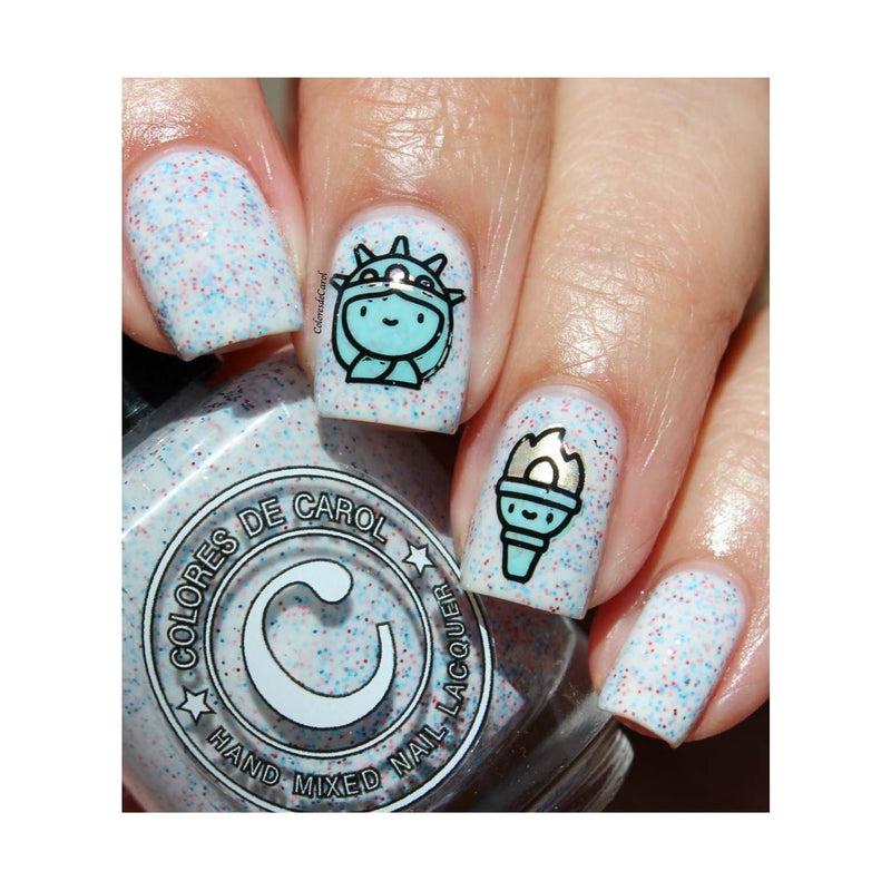 UberChic Beauty Fourth of July Kawaii Stamping Plate