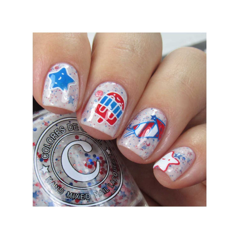 UberChic Beauty Fourth of July Kawaii Stamping Plate