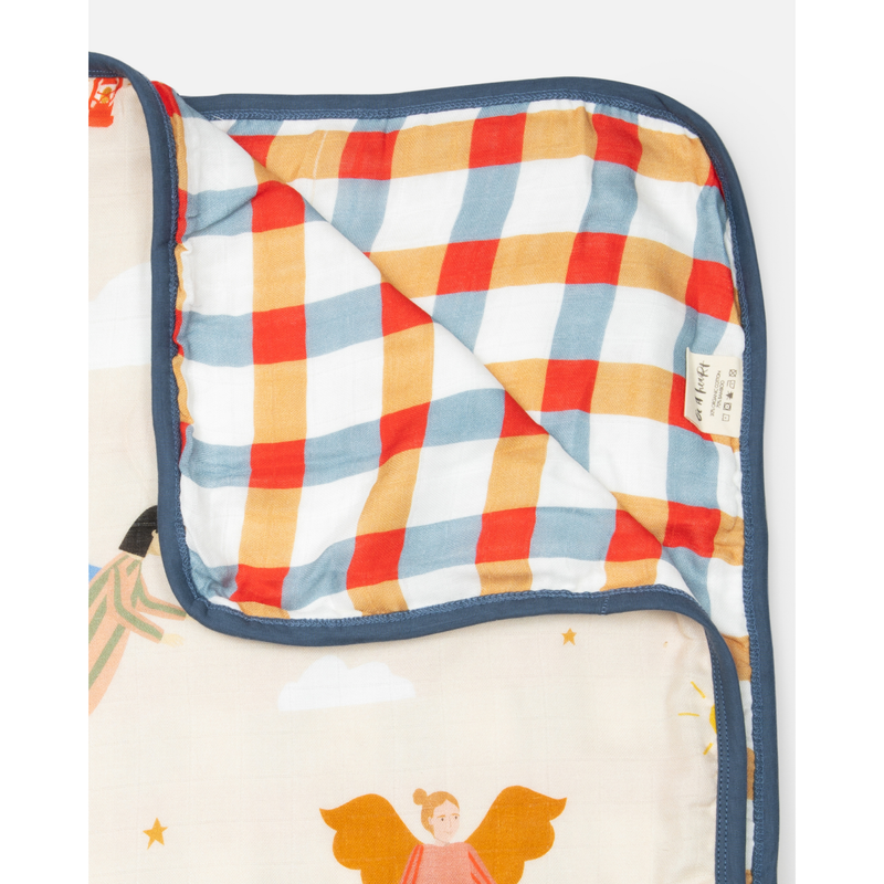 Be A Heart Guardian Angels Deluxe Muslin Baby Blanket Quilt Swaddling & Receiving Blankets