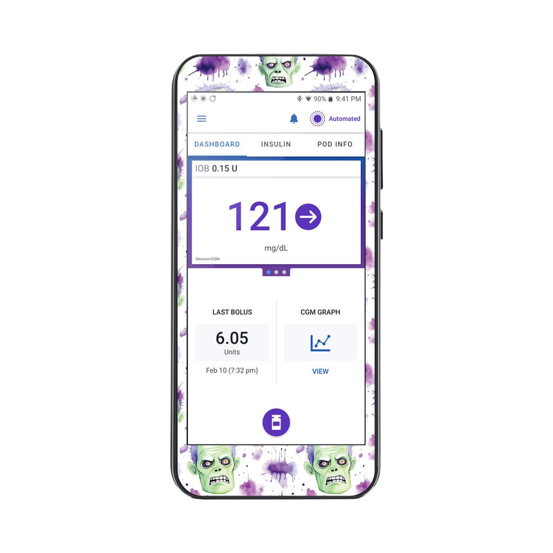 Peelz Frankenmonster Sticker for Omnipod® 5 Controller – Pump Peelz Peelz/Stickers