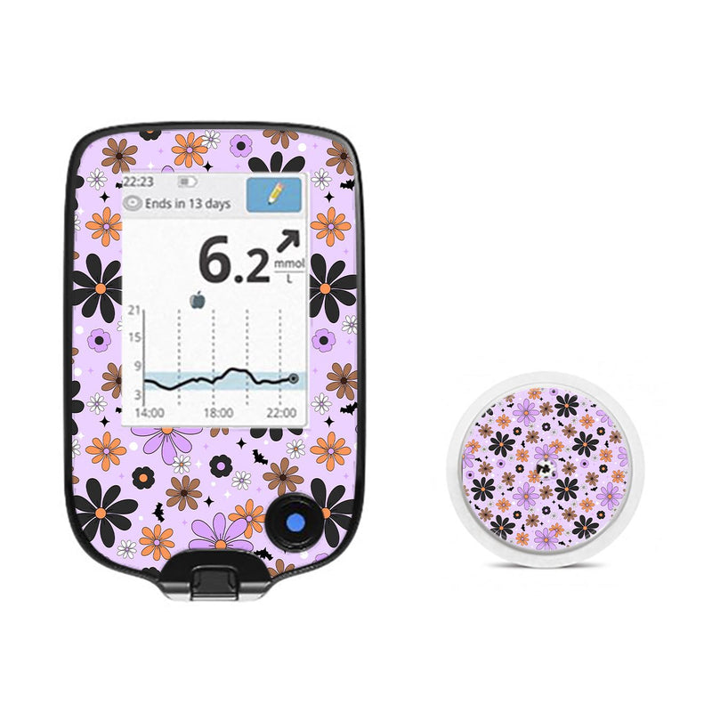 Peelz Batty Blooms Freestyle Libre 2 Sticker - Pump Peelz Peelz/Stickers