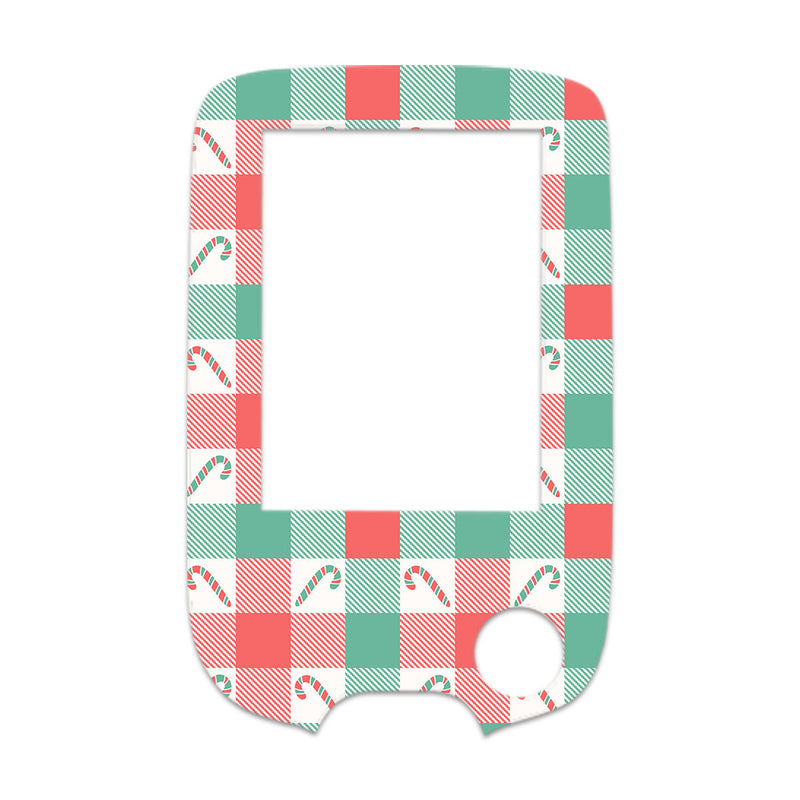 Peelz Peppermint Plaid Freestyle Libre 2 Sticker - Pump Peelz Peelz/Stickers
