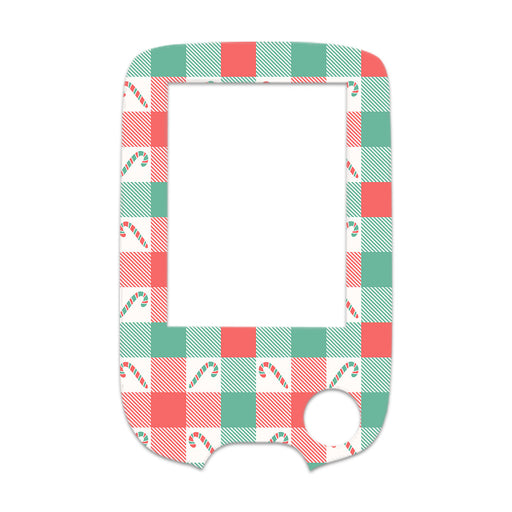 Peelz Peppermint Plaid Freestyle Libre 2 Sticker - Pump Peelz Peelz/Stickers