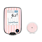 Peelz Peppermint Stripes Freestyle Libre 2 Sticker - Pump Peelz Peelz/Stickers