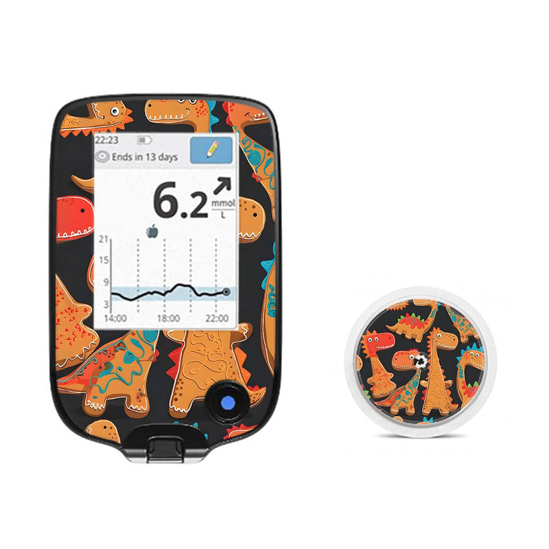 Peelz Jurassic Gingerbread Freestyle Libre 2 Sticker - Pump Peelz Peelz/Stickers