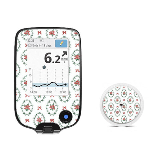 Peelz Poinsettia Parade Freestyle Libre 2 Sticker - Pump Peelz Peelz/Stickers